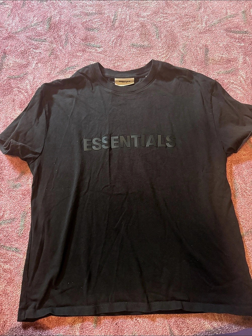Essentials Fear of God T-Shirt Logo Tee in Black Like New